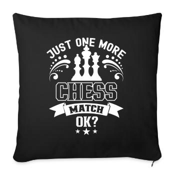 Only one more chess game ok Chess Club Chess - Sofa pillowcase 17,3'' x 17,3'' (45 x 45 cm) - black - Front