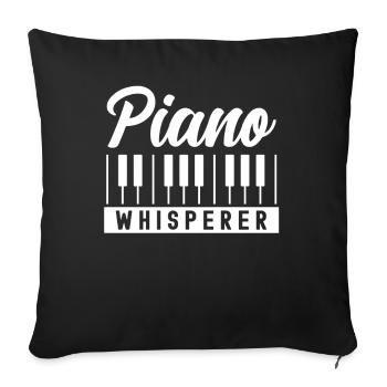 Piano Whisperer Piano Whisperer Piano Player - Sofa pillowcase 17,3'' x 17,3'' (45 x 45 cm) - black - Front