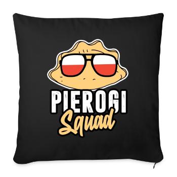 Pierogi Squad Pologne Pologne Polska Polski - Housse de coussin décorative 45 x 45 cm - noir - Devant