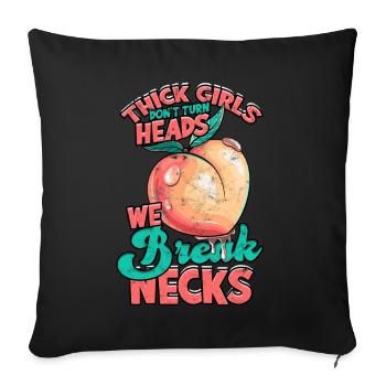 Dick Thick Thighs Thick Thighs Thighs - Sofa pillowcase 17,3'' x 17,3'' (45 x 45 cm) - black - Front