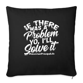 Cadeau du chef d’établissement adjoint du chef d’établissement - Housse de coussin décorative 45 x 45 cm - noir - Devant