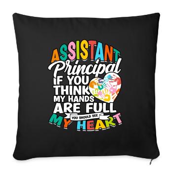 Principal Deputy Principal Gift - Sofa pillowcase 17,3'' x 17,3'' (45 x 45 cm) - black - Front