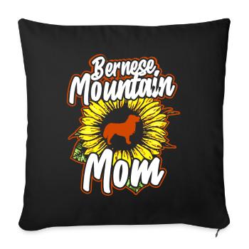 Bernese Mountain Dog Mother - Sofa pillowcase 17,3'' x 17,3'' (45 x 45 cm) - black - Front