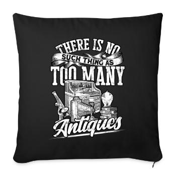 Antiques Antiques Antique Collector Antiques - Sofa pillowcase 17,3'' x 17,3'' (45 x 45 cm) - black - Front
