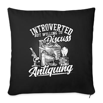 Antiques Antiques Antique Collector Antiques - Sofa pillowcase 17,3'' x 17,3'' (45 x 45 cm) - black - Front