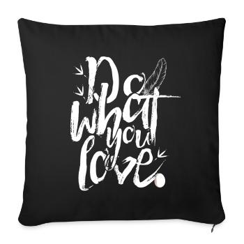 Chicken Love Chicken in the Garden - Sofa pillowcase 17,3'' x 17,3'' (45 x 45 cm) - black - Front