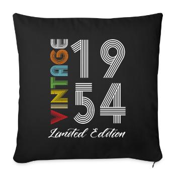 Vintage 1954 Vintage Birthday Retro Vintage - Sofa pillowcase 17,3'' x 17,3'' (45 x 45 cm) - black - Front