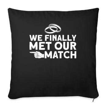 Mariage Tenue partenaire marié - Housse de coussin décorative 45 x 45 cm - noir - Devant
