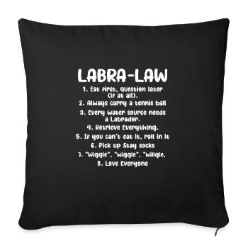 Labrador Dog Dogs Dog Breed Gift - Sofa pillowcase 17,3'' x 17,3'' (45 x 45 cm) - black - Front