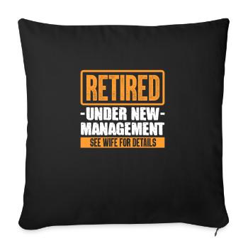 Pension de retraite Pension de pensionné Cadeau de pension de pensionné - Housse de coussin décorative 45 x 45 cm - noir - Devant