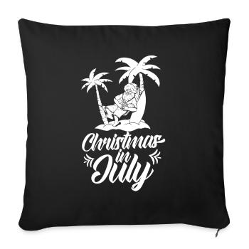 Weihnachten Im Juli Christmas In July Santa Humor - Sofa pillowcase 17,3'' x 17,3'' (45 x 45 cm) - black - Front