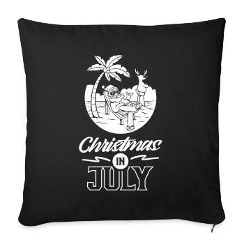 Weihnachten Im Juli Christmas In July Humor Santa - Sofa pillowcase 17,3'' x 17,3'' (45 x 45 cm) - black - Front