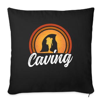 Höhlenforschung Höhle Caving Höhlenwandern Cave - Sofa pillowcase 17,3'' x 17,3'' (45 x 45 cm) - black - Front