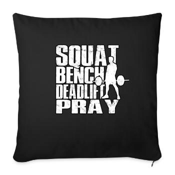 Deadlift Fitlochness Deadlift Gym - Housse de coussin décorative 45 x 45 cm - noir - Devant