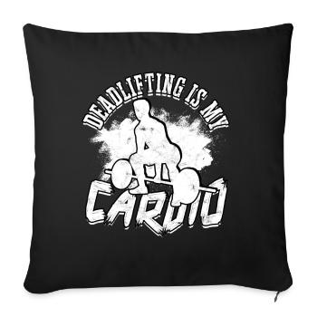 Deadlift Fitlochness Deadlift Gym - Housse de coussin décorative 45 x 45 cm - noir - Devant