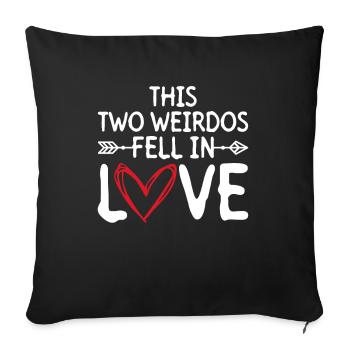 Mariage Tenue partenaire marié - Housse de coussin décorative 45 x 45 cm - noir - Devant