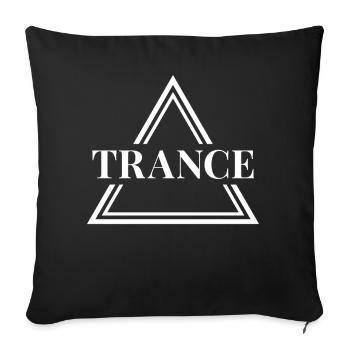 Trance House Party EDM Festival Goa Electro Rave - Housse de coussin décorative 45 x 45 cm - noir - Devant