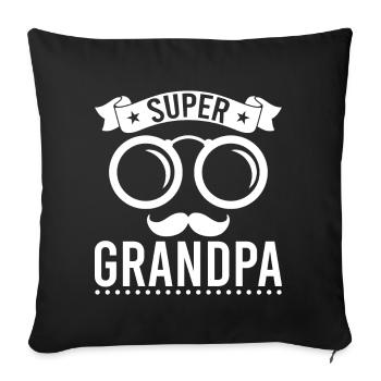 Grand-père, meilleur grand-père Super Opi, petite-nièce - Housse de coussin décorative 45 x 45 cm - noir - Devant