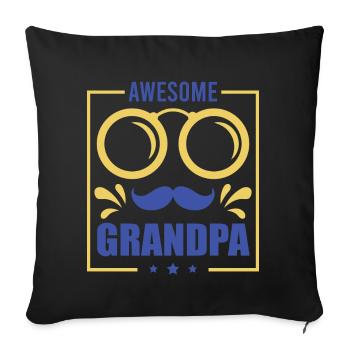 Grand-père, meilleur grand-père Super Opi, petite-nièce - Housse de coussin décorative 45 x 45 cm - noir - Devant