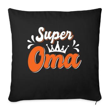 Super Nonna, petite-fille nièce pour la meilleure grand-mère - Housse de coussin décorative 45 x 45 cm - noir - Devant