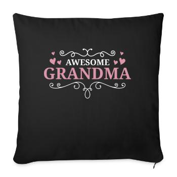 Super Nonna, petite-fille nièce pour la meilleure grand-mère - Housse de coussin décorative 45 x 45 cm - noir - Devant
