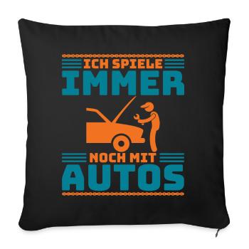 Car Mechanic Car Tuning, Racing Car, Technician - Sofa pillowcase 17,3'' x 17,3'' (45 x 45 cm) - black - Front