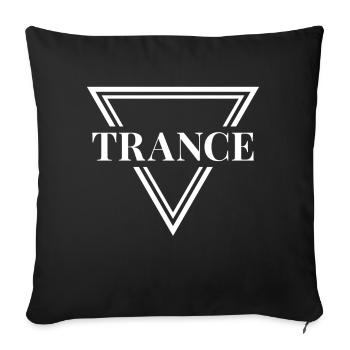 Trance House Party EDM Festival Goa Electro Rave - Housse de coussin décorative 45 x 45 cm - noir - Devant