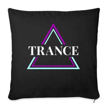 Trance House Party EDM Festival Goa Electro Rave - Housse de coussin décorative 45 x 45 cm - noir - Devant