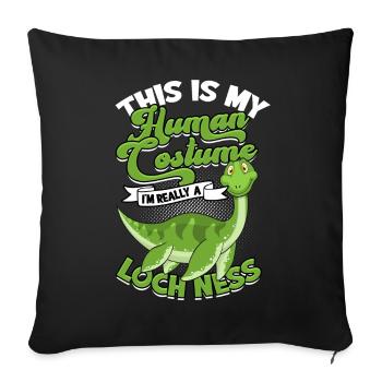 lochlochlochness geschenkidee geschenk - Sofakissenbezug 45 x 45 cm - Schwarz - Vorne