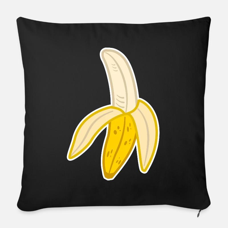 Banane Bananen - Sofakissenbezug 45 x 45 cm - Schwarz