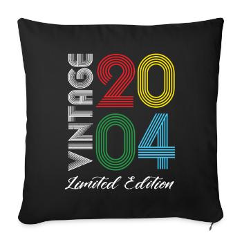 Vintage 2004 Vintage Geburtstag Retro Vintage - Sofakissenbezug 45 x 45 cm - Schwarz - Vorne