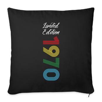 Limited Edition 1970 - Sofa pillowcase 17,3'' x 17,3'' (45 x 45 cm) - black - Front