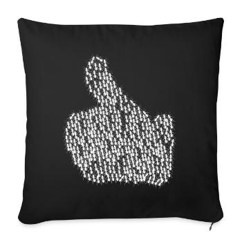 Ants thumbs up ant - Sofa pillowcase 17,3'' x 17,3'' (45 x 45 cm) - black - Front