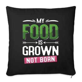 Vegan Chef My Food Is Grown Restaurant Vegan Chefs - Sofakissenbezug 45 x 45 cm - Schwarz - Vorne