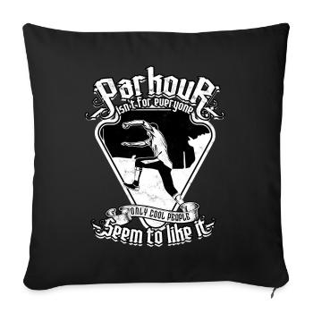 Parkour Freerunning Runner Back Flip Jumping - Sofa pillowcase 17,3'' x 17,3'' (45 x 45 cm) - black - Front