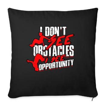 Parkour Freerunning Runner Back Flip Jumping - Sofa pillowcase 17,3'' x 17,3'' (45 x 45 cm) - black - Front