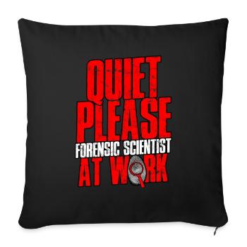 Détective en sciences judiciaires Enquêteur sur les crimes véridiques - Housse de coussin décorative 45 x 45 cm - noir - Devant