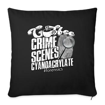 Forensic Science Detective True Crime Investigator - Sofa pillowcase 17,3'' x 17,3'' (45 x 45 cm) - black - Front