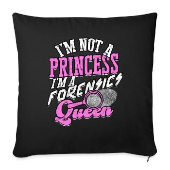 Forensic Science Detective True Crime Investigator - Sofa pillowcase 17,3'' x 17,3'' (45 x 45 cm) - black - Front
