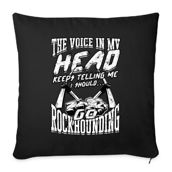 Rockhounder Rockhounding Géologue Rockhound Rockhound - Housse de coussin décorative 45 x 45 cm - noir - Devant
