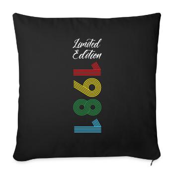 Édition limitée 1981 - Housse de coussin décorative 45 x 45 cm - noir - Devant