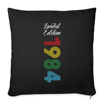 Limited Edition 1984 - Sofa pillowcase 17,3'' x 17,3'' (45 x 45 cm) - black - Front