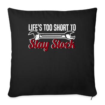 Muscel Car V8 Turbocompresseur Tuning Racing Car - Housse de coussin décorative 45 x 45 cm - noir - Devant