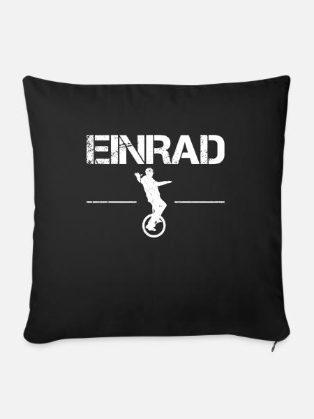Einrad - Sofakissenbezug 45 x 45 cm - Schwarz