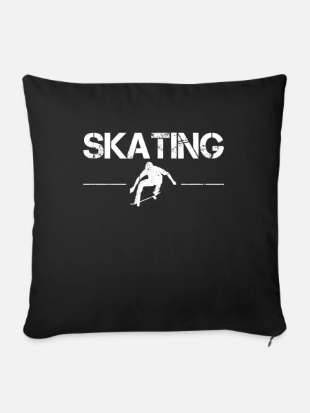 skating - Sofakissenbezug 45 x 45 cm - Schwarz