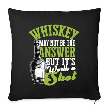 Irish Whisky Scotch Trinker Alkohol trinken - Sofakissenbezug 45 x 45 cm - Schwarz - Vorne