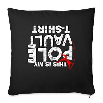 Pole quarter and pole vault - Sofa pillowcase 17,3'' x 17,3'' (45 x 45 cm) - black - Front