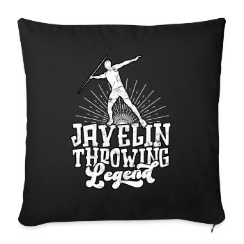 Javelin Throwing Legend Legend Athletics Thrower - Sofa pillowcase 17,3'' x 17,3'' (45 x 45 cm) - black - Front