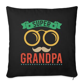 Grand-père, meilleur grand-père Super Opi, petite-nièce - Housse de coussin décorative 45 x 45 cm - noir - Devant