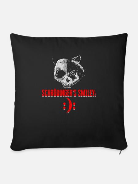Schrodingers Katzen Quantenphysik - Sofakissenbezug 45 x 45 cm - Schwarz